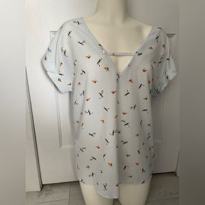 SOLD ON FB Short sleeved Summer bird shirt 💗